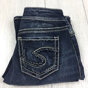 Silver Jeans Suki Mid straightest dark wash 28/32